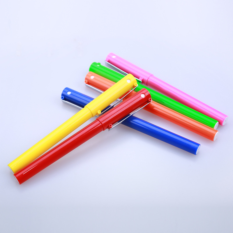 Nuevo bolígrafo neutro de plástico esmerilado bala de color 0.5mm personalizado logotipo imprimible