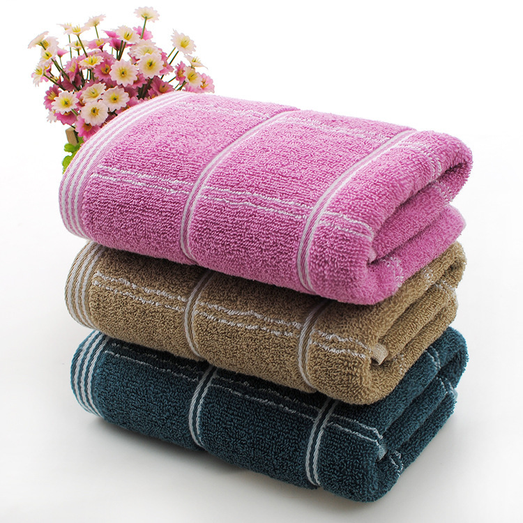 Factory wholesale and retail cotton towel large square thick towel store supermarket gift gift box embroidery logo