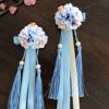 Children's hair accessory with tassels, Hanfu, cloth, hairgrip, Chinese style, cosplay, flowered