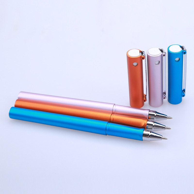 Nuevo bolígrafo neutro de plástico esmerilado bala de color 0.5mm personalizado logotipo imprimible