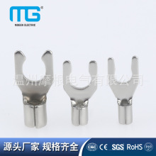 厂家直供Y型冷压接线端子SNB叉形裸端头铜线耳叉形铜鼻子连接器