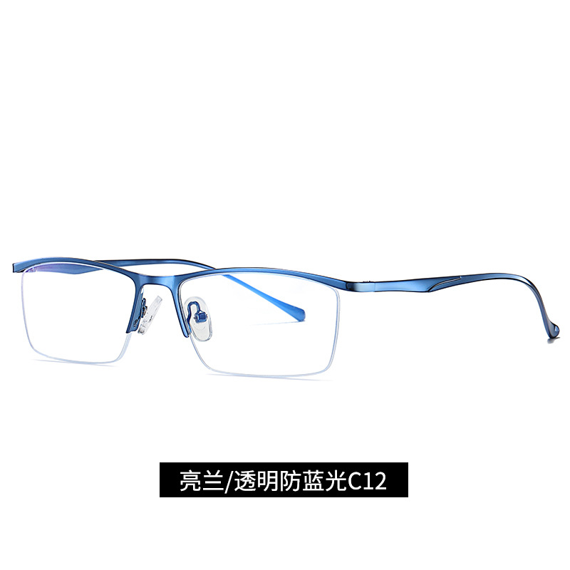 Nuevo anti-azul gafas de luz moda pequeño marco de negocios de protección ocular gafas lisas 5910 gafas de marco de metal en stock al por mayor