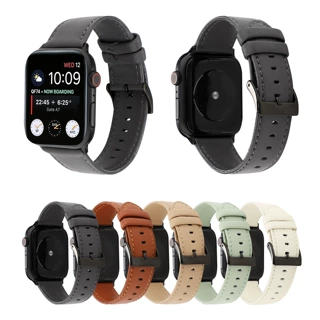 适用applewatchS11跨境热卖小牛皮苹果手表带iwatch9苹果手表表带