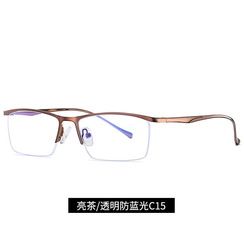 Nuevo anti-azul gafas de luz moda pequeño marco de negocios de protección ocular gafas lisas 5910 gafas de marco de metal en stock al por mayor