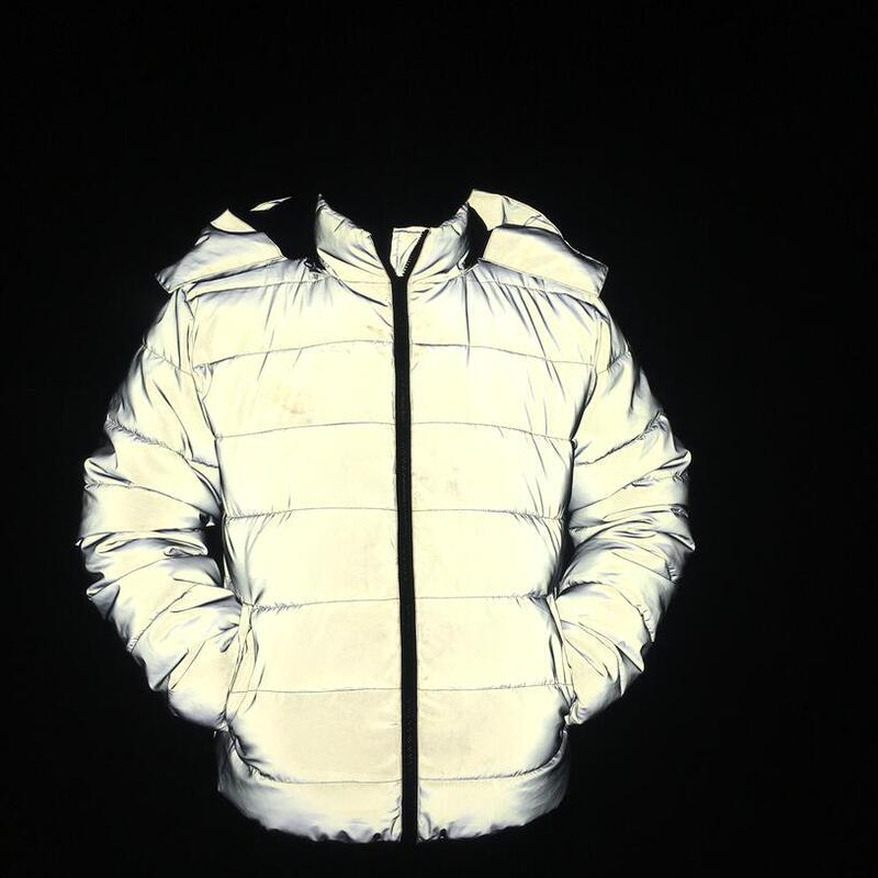 New Winter Products European and American Large Size Reflective Cotton Clothes for Men and Women, Luminous Bread Outwears, Cross-Border Fashionable Cotton Clothes