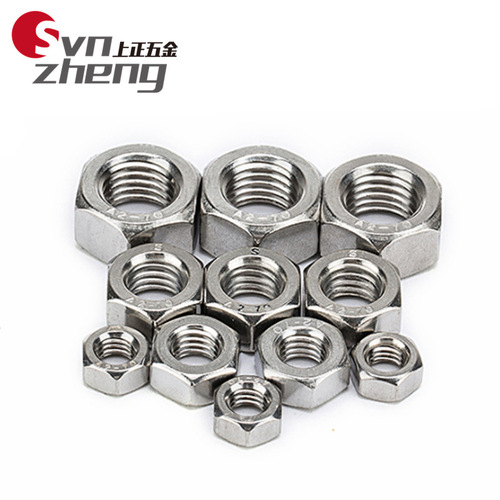 M3M4M5M6M8M10M12M14M16M18M27 304 stainless steel hexagonal nut DIN934 hexagonal nut