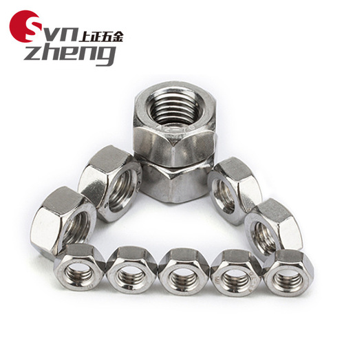 M3M4M5M6M8M10M12M14M16M18M27 304 stainless steel hexagonal nut DIN934 hexagonal nut