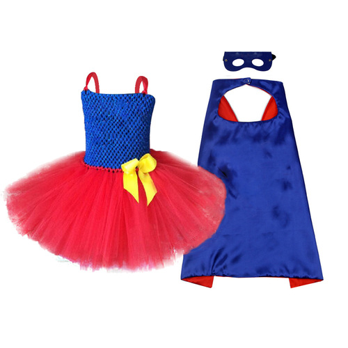 Children's Hero Costume Foreign Children's Clothing European and American Girls' Dresses Wonder Woman Superman Hero Costume Set
