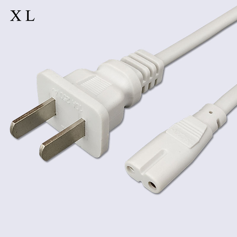 1.8米国标两扁插电源线八字尾电源线 2*0.3/0.5/0.75小功率电源线