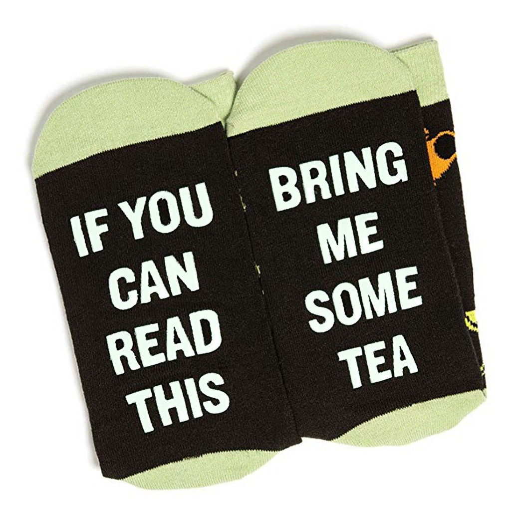 IF YOU Can Read This Valentine's Day gift socks Amazon Christmas glue alphabet socks
