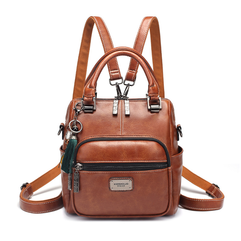 2023 xidi Paul nuevo bolso de las mujeres moda retro aceite de cera cuero solo hombro almohada Boston gran capacidad bolso de las mujeres