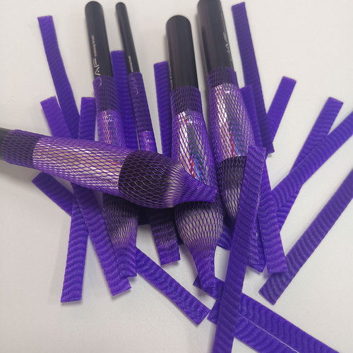【】12cm Purple Makeup Brush Net Cover - Large Makeup Pen Shaping Protection Cover - Fluffy Storage Net