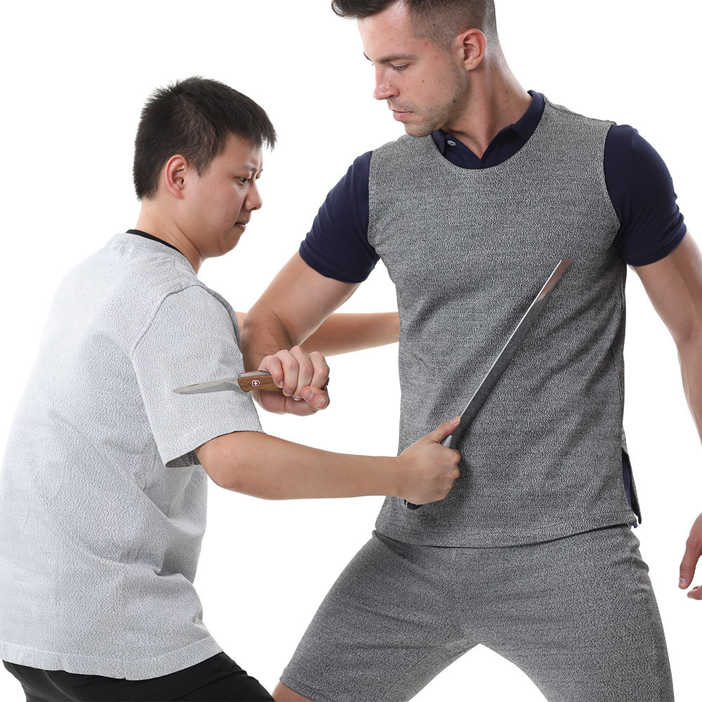 防割服现货批发轻薄加厚网格防砍服防割保安防护马甲背心长袖高领