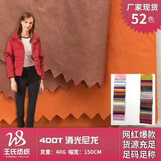 厂家直销400T消光尼龙 休闲防晒衣尼龙面料 羽绒服棉服的外套布料