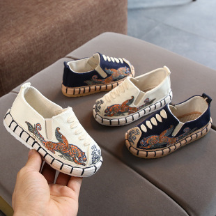 Old Beijing Boys Shoes Melaleuca Shoes Ethnic Style Children's Shoes Embroidered Shoes Chinese Style Hanfu Shoes Spring Cloth Shoes