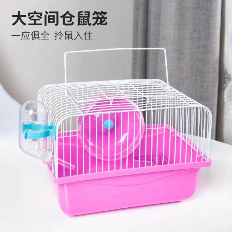 Бесплатная доставка. Простая клетка для хомяков в садовом стиле с приподнятым дном, портативная, для маленьких золотистых хомяков, переносная клетка для животных.