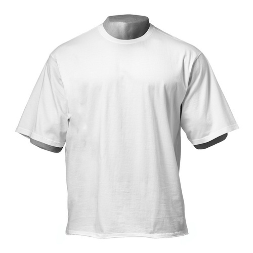 外贸加大码纯色空白宽松健美健身运动短袖T恤男 透气潮男半袖衫