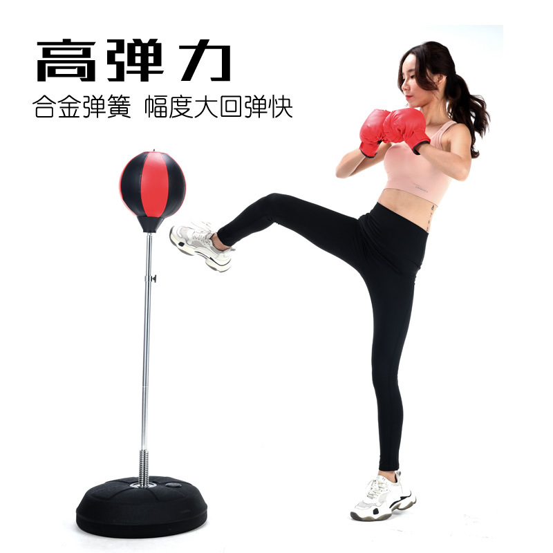 Velocidad de boxeo vertical bolsa de arena niños adultos ventilación bola vaso taekwondo Sanda entrenamiento de reacción