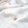 Japanese necklace, fuchsia accessory, choker heart-shaped, small pendant, design chain for key bag , trend of season