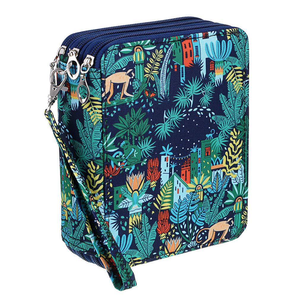 Estuche de Almacenamiento de Lápices de Colores para Estudiantes, de Tela Oxford, con 78 Orificios, para Dibujar, de Gran Capacidad