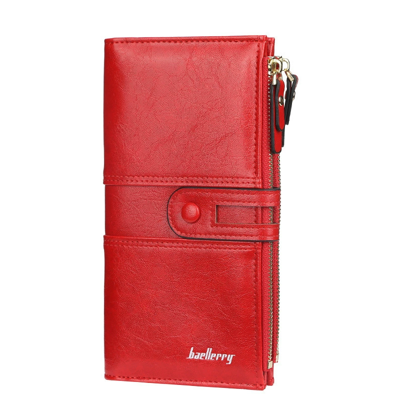 Косметичка Wallet (baellerry) длинная на молнии, натуральная кожа, ручка-ремешок, вместительная 20×11×2 см