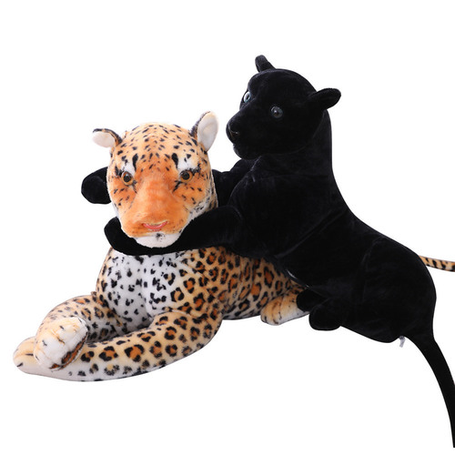 ins internet celebrity cross-border simulation leopard doll plush toy leopard and black panther doll home decoration