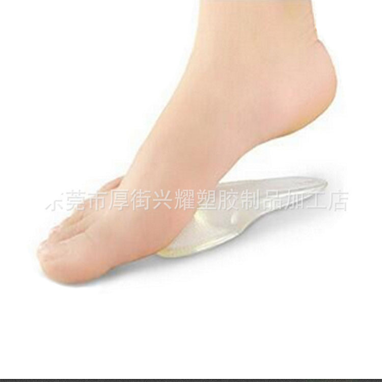 Suministro directo de fábrica pu arco pad soporte pie plano pie alto arco corrección plantilla silicona suave cómodo pad