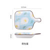 Ceramic tableware Fruit Disk Creative Billing Baking Plate Red Baking Light Luxury Fruit Snack Consisplate Simple Living Room bone dish