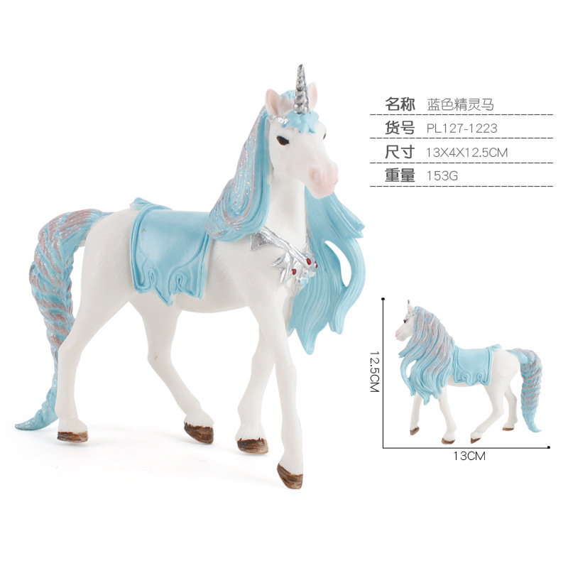 Transfronterizo Diversión infantil mito Dios Bestia juguete grande unicornio Arco Iris modelo de caballo Pegaso elfo ovejas adornos
