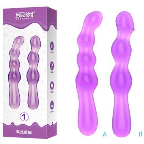 Pleasant jelly anus rod, sexy anal plug, bead vibrator, male and female masturbation device, adult products dropshipping