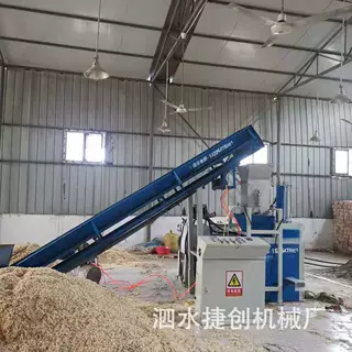 全自动宠物防臭垫料刨花压缩机椰糠压块液压机木屑压缩自动包装机