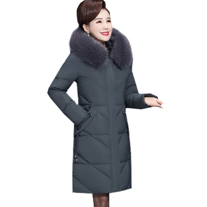 200 Jin Middle-aged Down Cotton-padded jacket Mother's Cotton-padded Clothes Middle-aged Women's Wear Thickened Large Size Elderly Clothes
