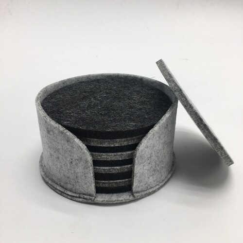 Amazon Felt Coaster Placemat Round Set Beautiful Insulated Placemat Thickened Water Coaster Pattern Can Add Logo