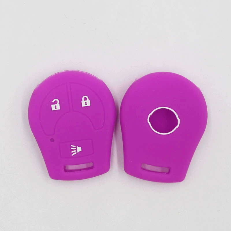 Подходит для Nissan Sunny Sylphy Straight Plate 3-Key Экологически Чистый силиконовый чехол для ключей от машины Защитный чехол без автомобильной марки