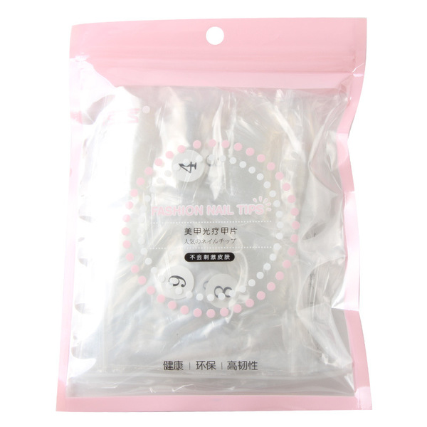 Transparent fake nails