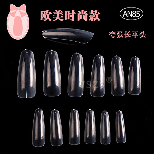 Transparent fake nails