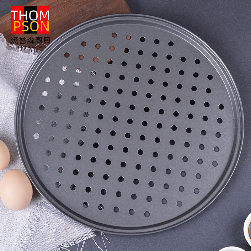 Hole-punched round pizza pan with 24/26/28/32cm holes, non-stick hole punch pizza pan, heart-shaped PIZZA PAN