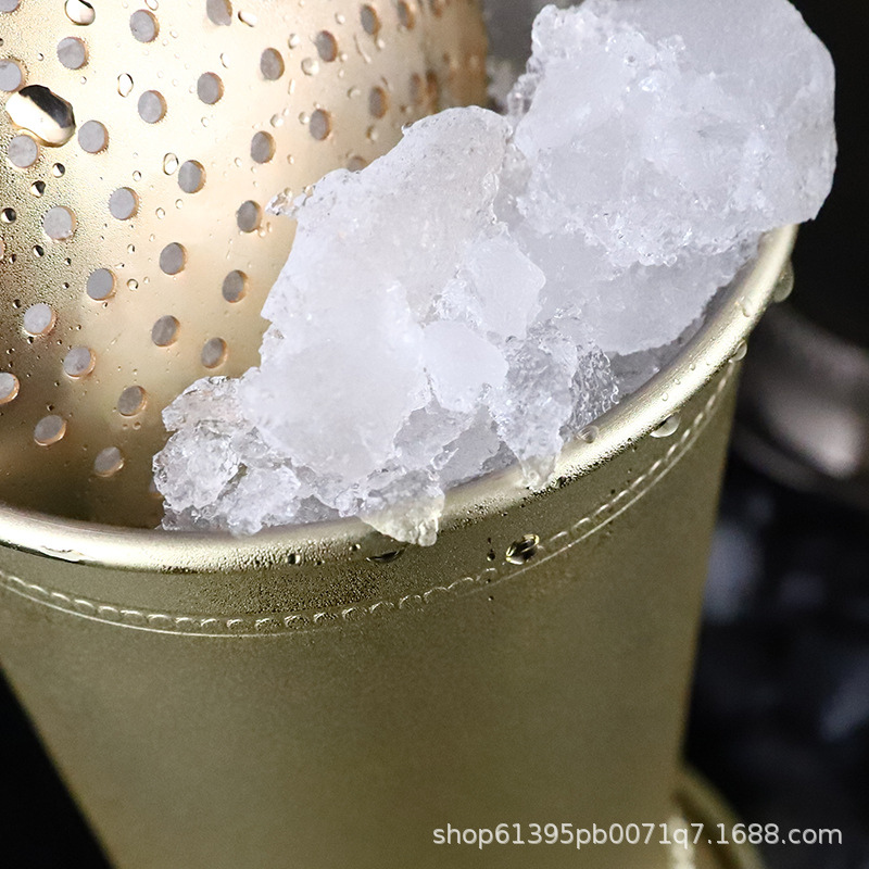 Copa Juliecup de Metal para Cócteles, Bebidas Frías, Mojito, Mule, Americano Helado, con Borde Enrollado