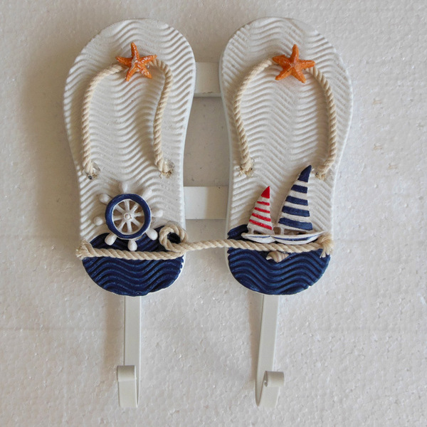 Style wooden decorative hooks Slipper double hooks Home decorative…