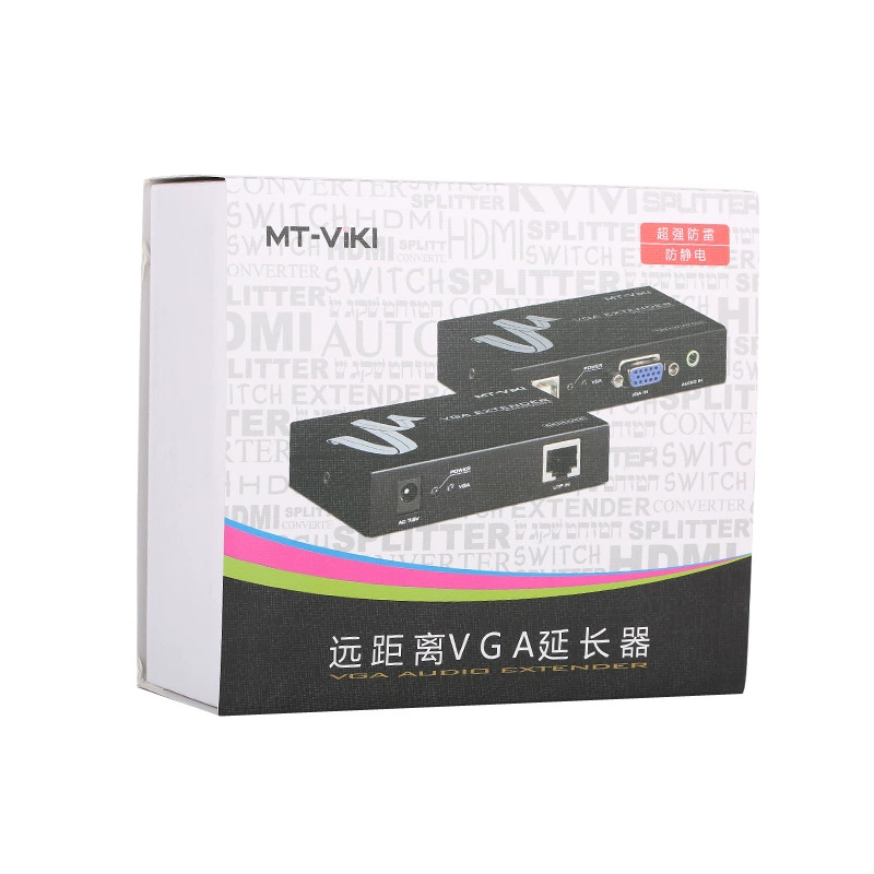 VGA удлинитель Maito Weishi MT-50T сетевой кабель удлинение VGA на один кабель аудио и видео сигнал усилитель