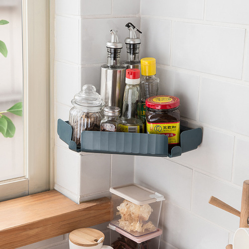 No punching bathroom toilet triangle storage rack storage rack can be hung bathroom wall-mounted kitchen organization artifact