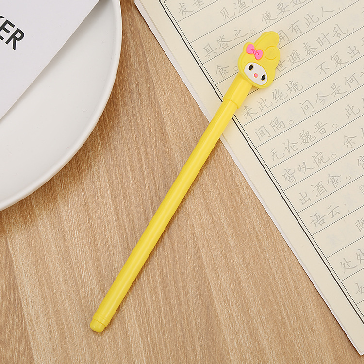 Pluma de gel creativo lindo estudiante papelería dibujos animados niña pluma de agua de alta calidad parche Oficina firma pluma fábrica