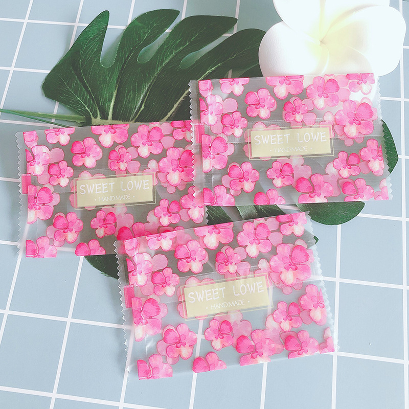 Directo de fábrica nueva corona flor de cerezo copo de nieve bolsa de embalaje crujiente bolsa de galletas de carne esmerilada máquina de sellado bolsa al por mayor