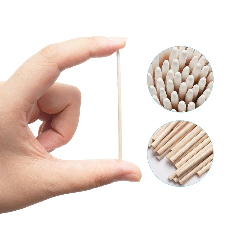 Eyelash extension, cotton pads, wooden cotton cotton swabs, wholesale, with embroidery, 7cm