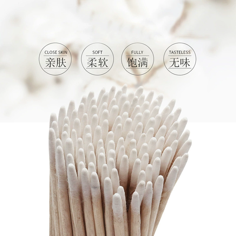 Eyelash extension, cotton pads, wooden cotton cotton swabs, wholesale, with embroidery, 7cm