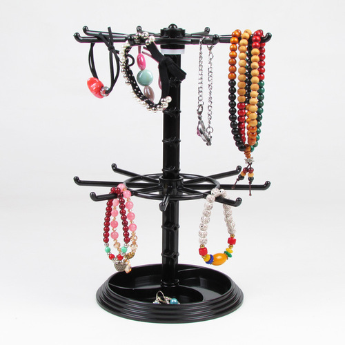 Rotating display rack for antique jewelry, accessories, and necklace earring stand, stall props, desktop jewelry stand