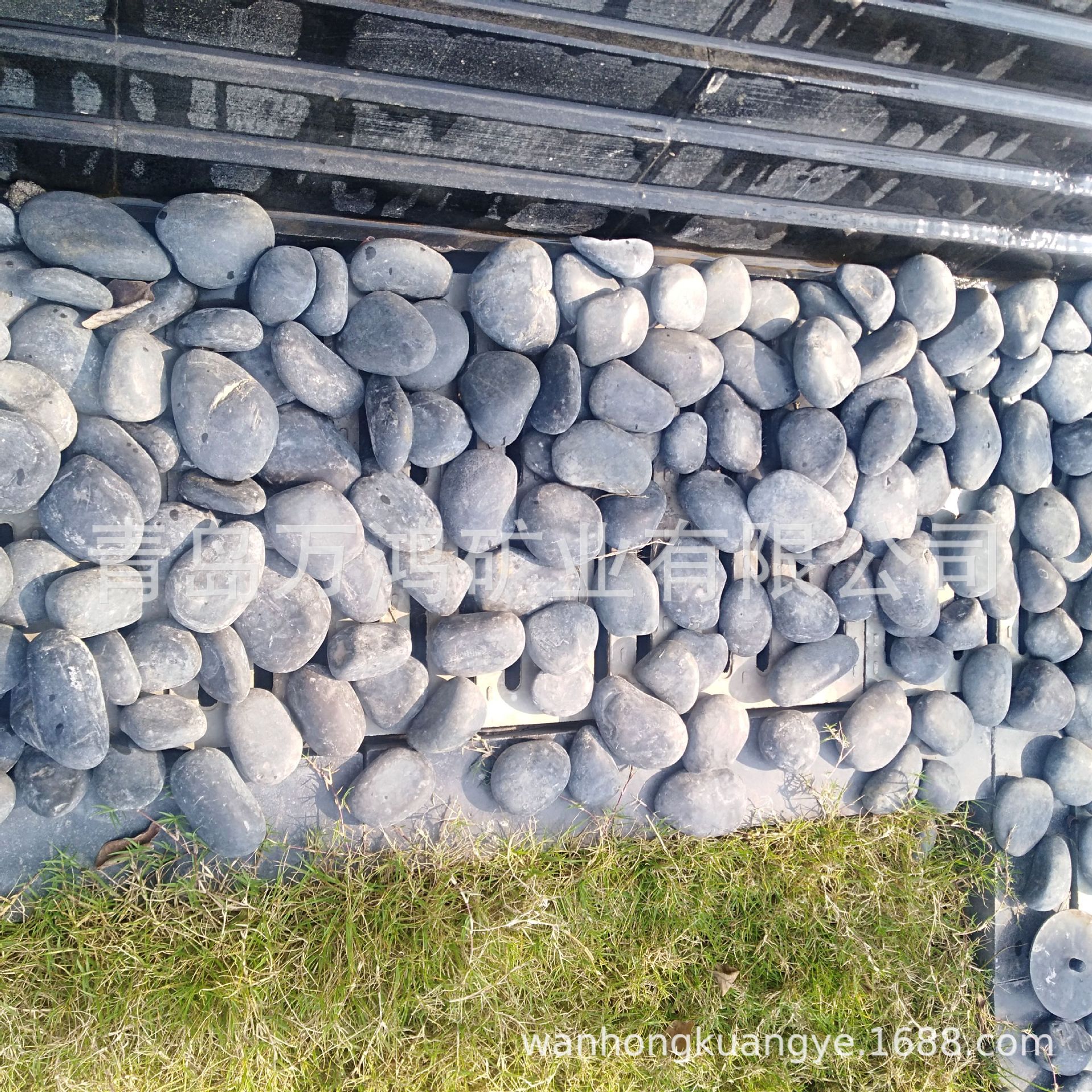 卵石3-5cm园林鹅卵石雪花白鹅卵石园林景观造景用白色砾石石子