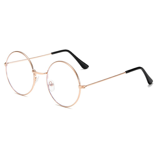 Anti-blue light flat-frame glasses Korean style original Xikou retro round-frame flat computer glasses unisex trendy factory wholesale