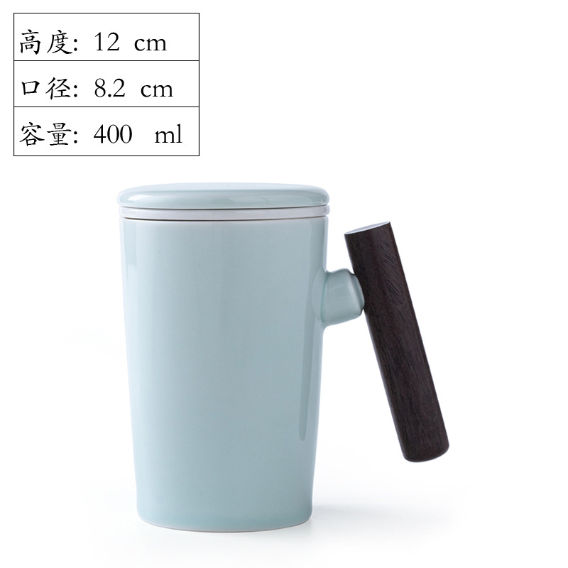 Taza de cerámica de madera original taza de café taza de taza de agua taza de oficina caja de regalo LOGO impresa