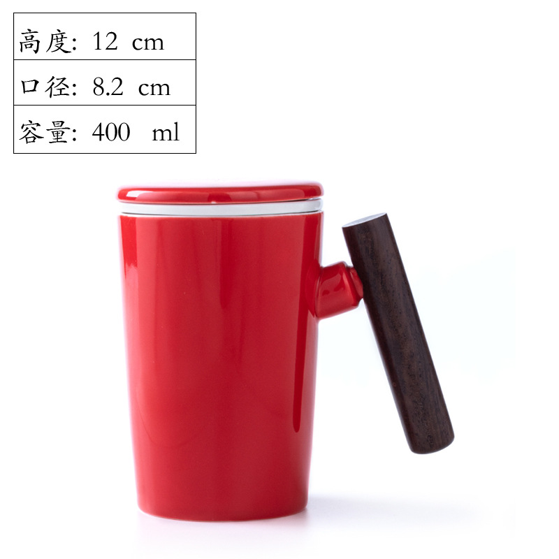 Taza de cerámica de madera original taza de café taza de taza de agua taza de oficina caja de regalo LOGO impresa